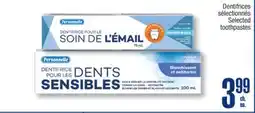 Jean Coutu PERSONNELLE Selected toothpastes offer