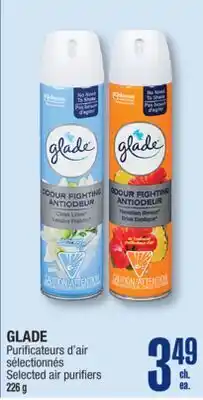 Jean Coutu GLADE Selected air purifiers offer