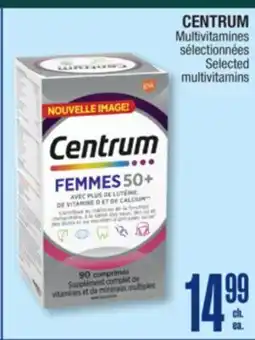 Jean Coutu CENTRUM Selected multivitamins offer