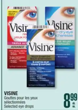 Jean Coutu VISINE Selected eye drops offer