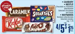 Jean Coutu CADBURY, NESTLÉ Selected chocolates and treats, MAYNARDS Selected candies offer