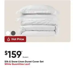Dormez Vous Silk & Snow Linen Duvet Cover Set offer