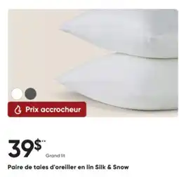 Dormez Vous Paire de taies d'oreiller en lin Silk & Snow offer