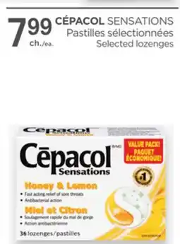 Proxim CÉPACOL SENSATIONS Selected lozenges offer