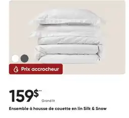 Dormez Vous Ensemble à housse de couette en lin Silk & Snow offer