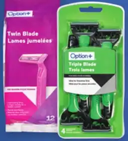 Proxim Option + Selected disposable razors offer