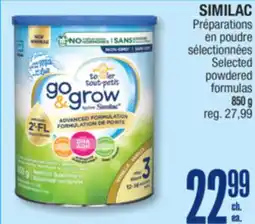 Jean Coutu SIMILAC Selected powdered formulas offer