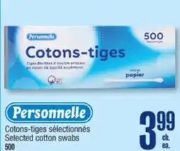 Jean Coutu PERSONNELLE Selected cotton swabs offer