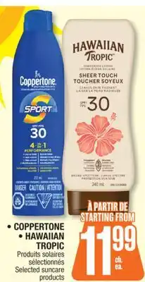 Jean Coutu COPPERTONE, HAWAIIAN TROPIC Selected suncare products offer