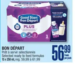 Jean Coutu BON DÉPART Selected ready to feed formulas offer