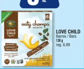 Jean Coutu LOVE CHILD Bars offer