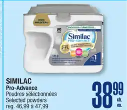 Jean Coutu SIMILAC Pro-Advance Selected powders offer