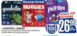 Jean Coutu GOODNITES, HUGGIES Selected diapers and training underwear offer