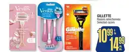 Jean Coutu GILLETTE Selected razors offer