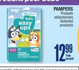 Jean Coutu PAMPERS Selected products offer