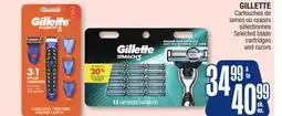 Jean Coutu GILLETTE Selected blade cartridges and razors offer