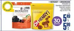 Jean Coutu HERSHEY, BROOKSIDE Selected candies and chocolates offer