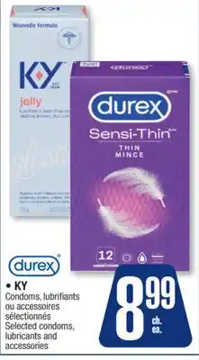Jean Coutu DUREX, KY Selected condoms, lubricants and accessories offer