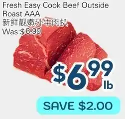 Oceans Fresh Food Market Fresh Easy Cook Beef Outside Roast AAA offer