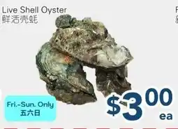 Oceans Fresh Food Market Live shell oyster offer