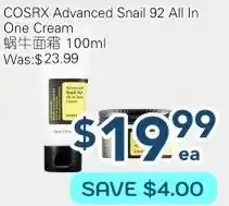 Oceans Fresh Food Market COSRX Advanced Snail 92 All In One Cream offer