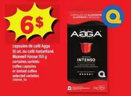Maxi Capsules de café Agga ou café instantané Maxwell House offer