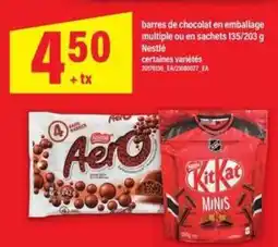 Maxi barres de chocolat en emballage multiple ou en sachets 135/203 g offer