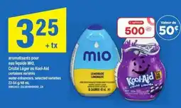 Maxi aromatisants pour eau liquide MiO, Cristal Léger ou Kool-Aid offer