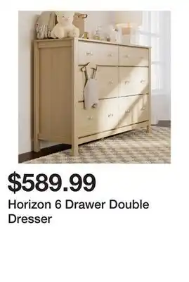 Wayfair Horizon 6 Drawer Double Dresser offer