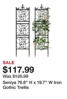 Wayfair Seniya 76.8'' H x 19.7'' W Iron Gothic Trellis offer