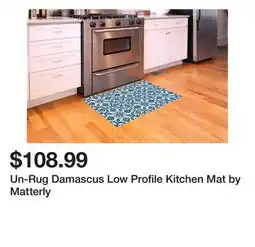 Wayfair Un-Rug Damascus Low Profile Kitchen Mat by Matterly offer