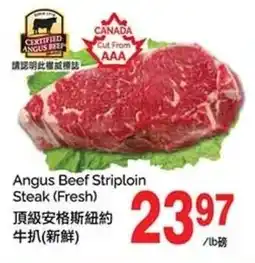 T&T Supermarket Angus Beef Striploin Steak offer
