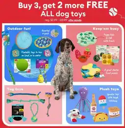 Petsmart ALL dog toys offer