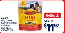 Walmart Zuke's dog treats offer