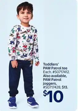 Walmart Toddlers' PAW Patrol tee offer