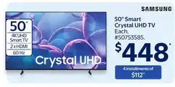 Walmart 50 Smart Crystal UHD TV offer