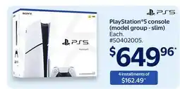 Walmart PlayStation°5 console (model group — slim) offer