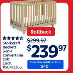 Walmart Storkcraft Beckett 3-in-1 convertible crib offer