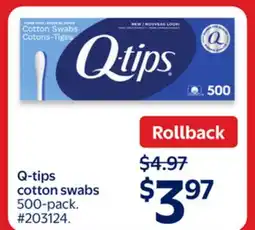 Walmart Q-tips cotton swabs offer