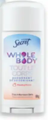 Walmart Secret or Old Spice whole body deodorant offer