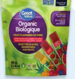 Walmart Great Value organic fruit-flavoured ice pops offer