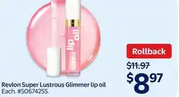 Walmart Revlon Super Lustrous Glimmer lip oil offer