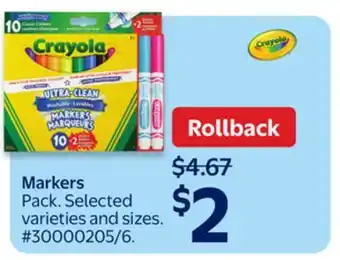 Walmart Markers offer