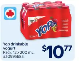 Walmart Yop drinkable yogurt offer