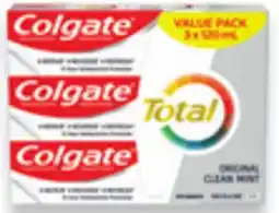 Walmart Colgate Total 3 x 120 mL toothpaste offer