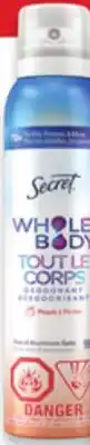 Walmart Secret whole body deodorant offer