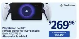 Walmart PlayStation Portal remote player for PS5 console offer