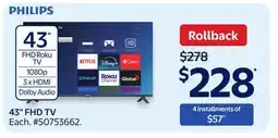 Walmart 43 FHD TV offer