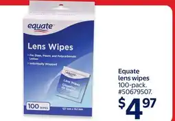 Walmart Equate lens wipes offer