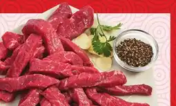 Sobeys Fresh Beef Hip Boneless Stir Fry Strips or Minute Steaks offer